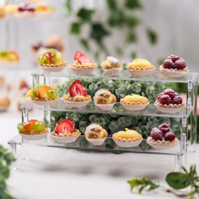 Tortenständer Cupcake Treppe 3-stufig transparentes Acrylglas Geburtstag Deko Tortenständer Cupcake Treppe 3-stufig transparentes Acrylglas Geburtstag Deko