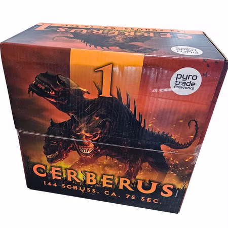 Cerberus Verbundfeuerwerk 120 Sek. Silvesterfeuerwerk, Geburtstagsfeuerwerk Cerberus Verbundfeuerwerk 120 Sek. Silvesterfeuerwerk, Geburtstagsfeuerwerk