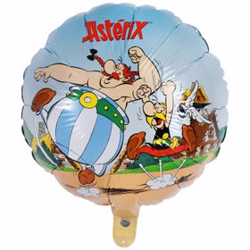 Folienballon Rund mit Asterix & Obelix-Motiv