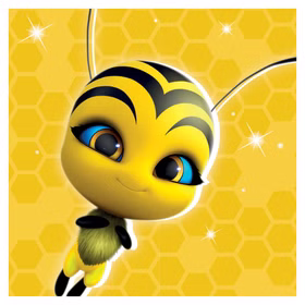 Miraculous Serviette mit Bienen-Motiv