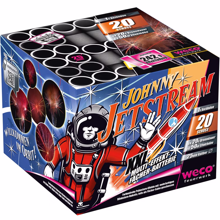 Johnny Jetstream Feuerwerk Batterie 22 Sek. von Weco für Silvester oder Geburtstagsfeuerwerk Johnny Jetstream Feuerwerk Batterie 22 Sek. von Weco für Silvester oder Geburtstagsfeuerwerk