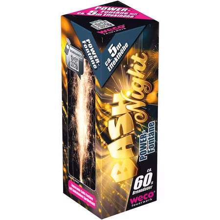 Bash Night Bodenfontäne 60 Sek. von Weco, leises Feuerwerk Bash Night Bodenfontäne 60 Sek. von Weco, leises Feuerwerk