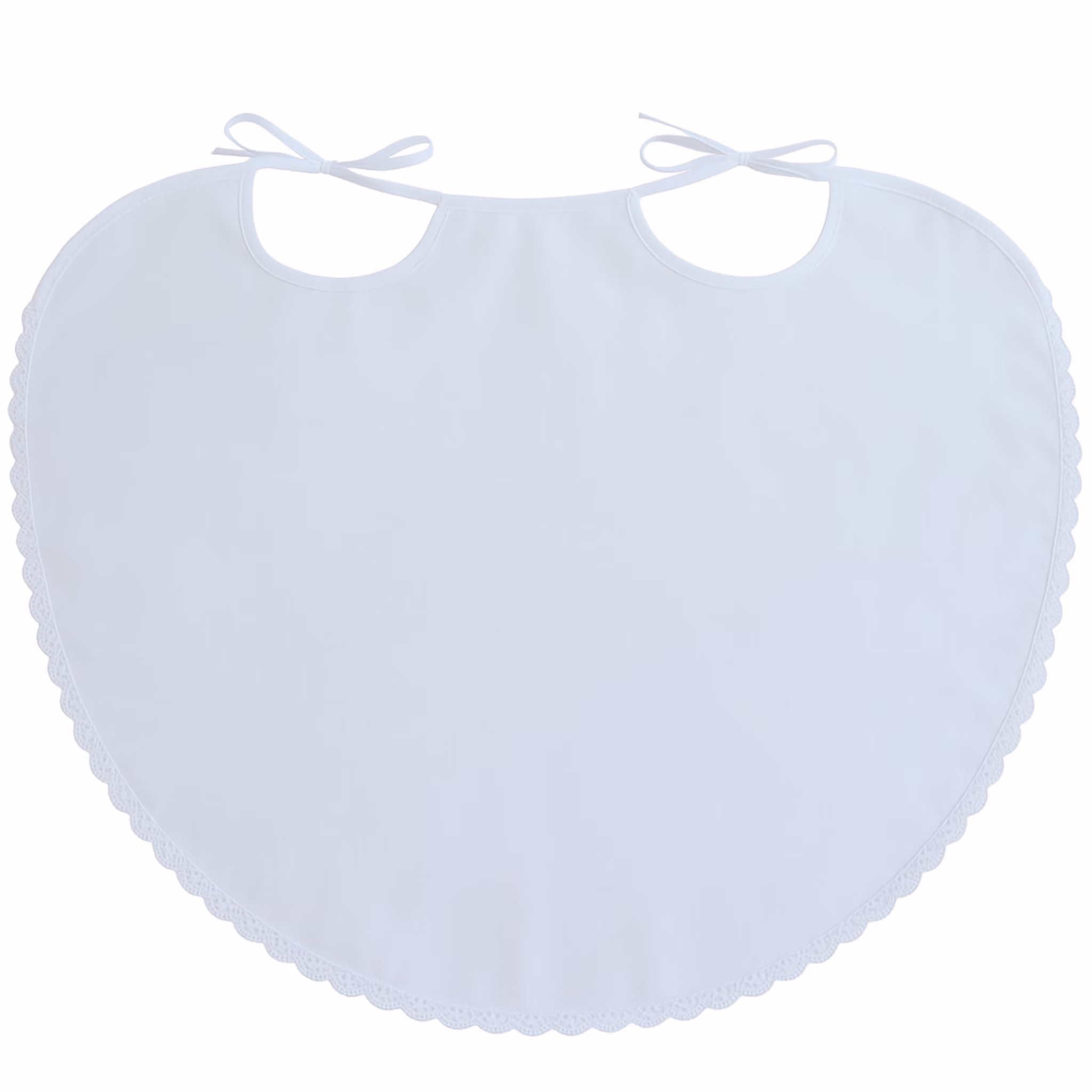 Doppel-Lätzchen weiß mit Spitze Hochzeit Party-Gag für Braut & Bräutigam Für immer zusammen Partyspiele Hochzeitsspiele Geburtstag Jubiläum Silberhochzeit Doppel-Lätzchen von Vorne