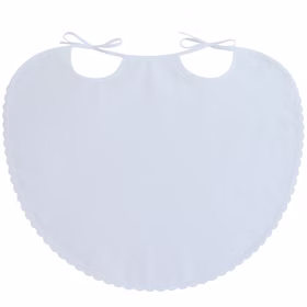 Doppel-Lätzchen weiß mit Spitze Hochzeit Party-Gag für Braut & Bräutigam Für immer zusammen Partyspiele Hochzeitsspiele Geburtstag Jubiläum Silberhochzeit Doppel-Lätzchen von Vorne