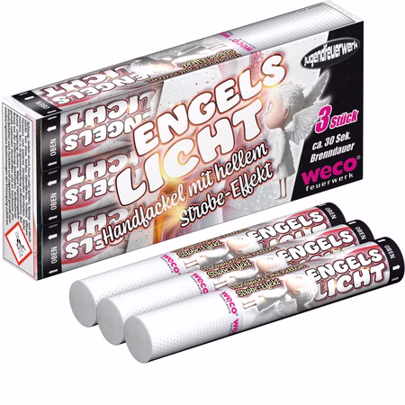 Engelslicht Bengalfeuer Weiß Blinkend, Bengalo 3er Pack von Weco Engelslicht Bengalfeuer Weiß Blinkend, Bengalo 3er Pack von Weco