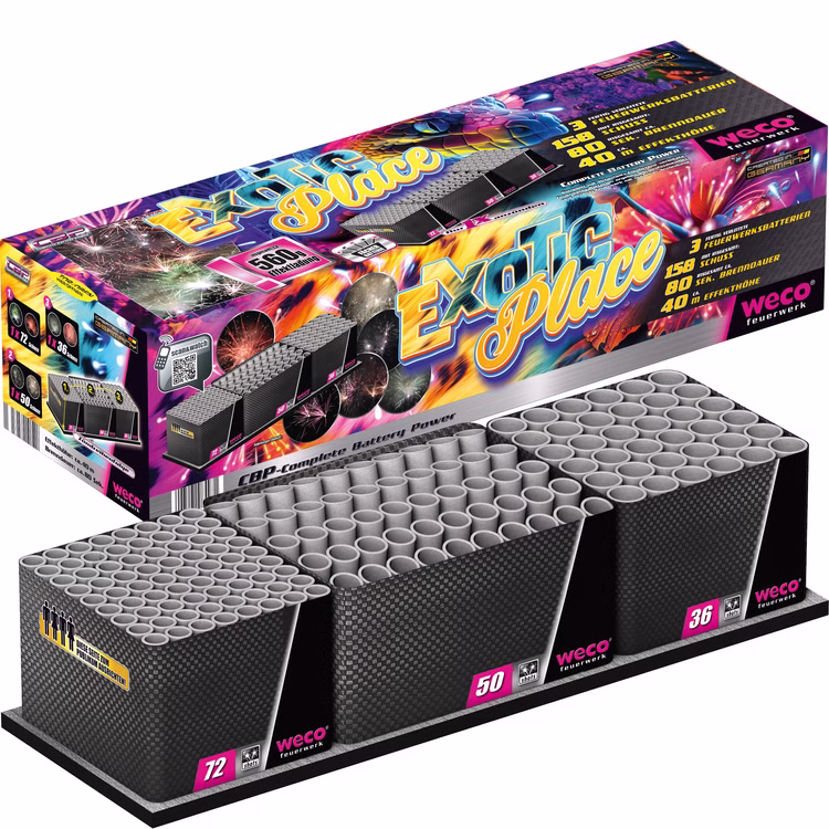 Exotic Place Verbundfeuerwerk 80 Sek. von Weco Silvesterfeuerwerk, Geburtstagsfeuerwerk Exotic Place Verbundfeuerwerk 80 Sek. von Weco Silvesterfeuerwerk, Geburtstagsfeuerwerk