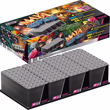 Maya Empire Verbundfeuerwerk 100 Sek. von Weco Silvesterfeuerwerk, Geburtstagsfeuerwerk Maya Empire Verbundfeuerwerk 100 Sek. von Weco Silvesterfeuerwerk, Geburtstagsfeuerwerk