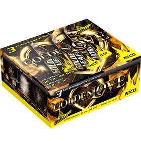 Golden Love - 3er Vulkan mit je 40 Sek. von Nico, leises Feuerwerk