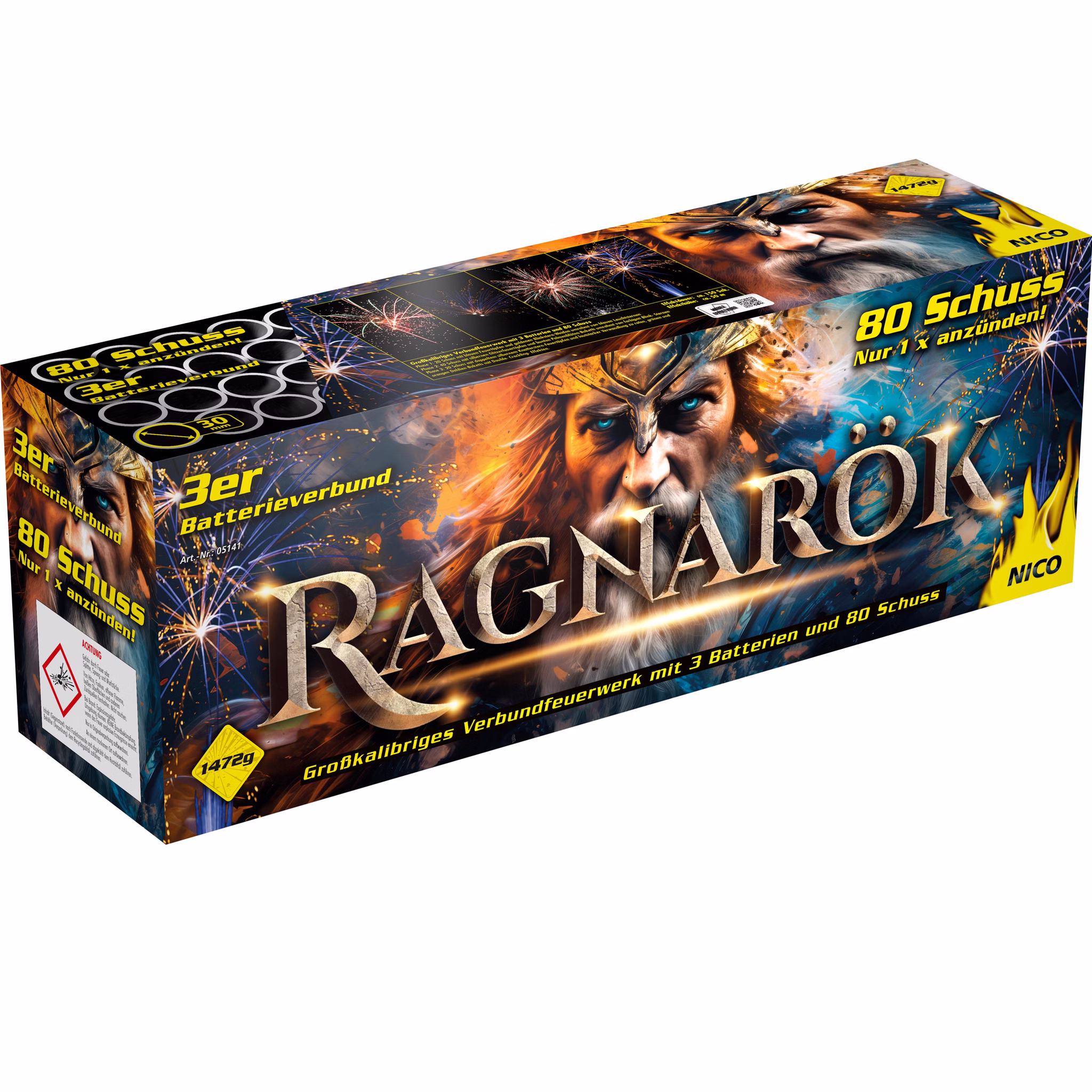 Ragnarök Verbundfeuerwerk 150 Sek. von Nico Silvesterfeuerwerk, Geburtstagsfeuerwerk