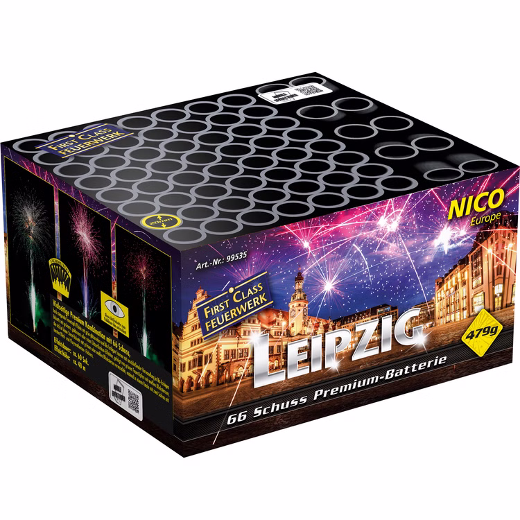 Leipzig Feuerwerk Batterie 60 Sek. von Nico für Silvester oder Geburtstagsfeuerwerk Leipzig Feuerwerk Batterie 60 Sek. von Nico für Silvester oder Geburtstagsfeuerwerk