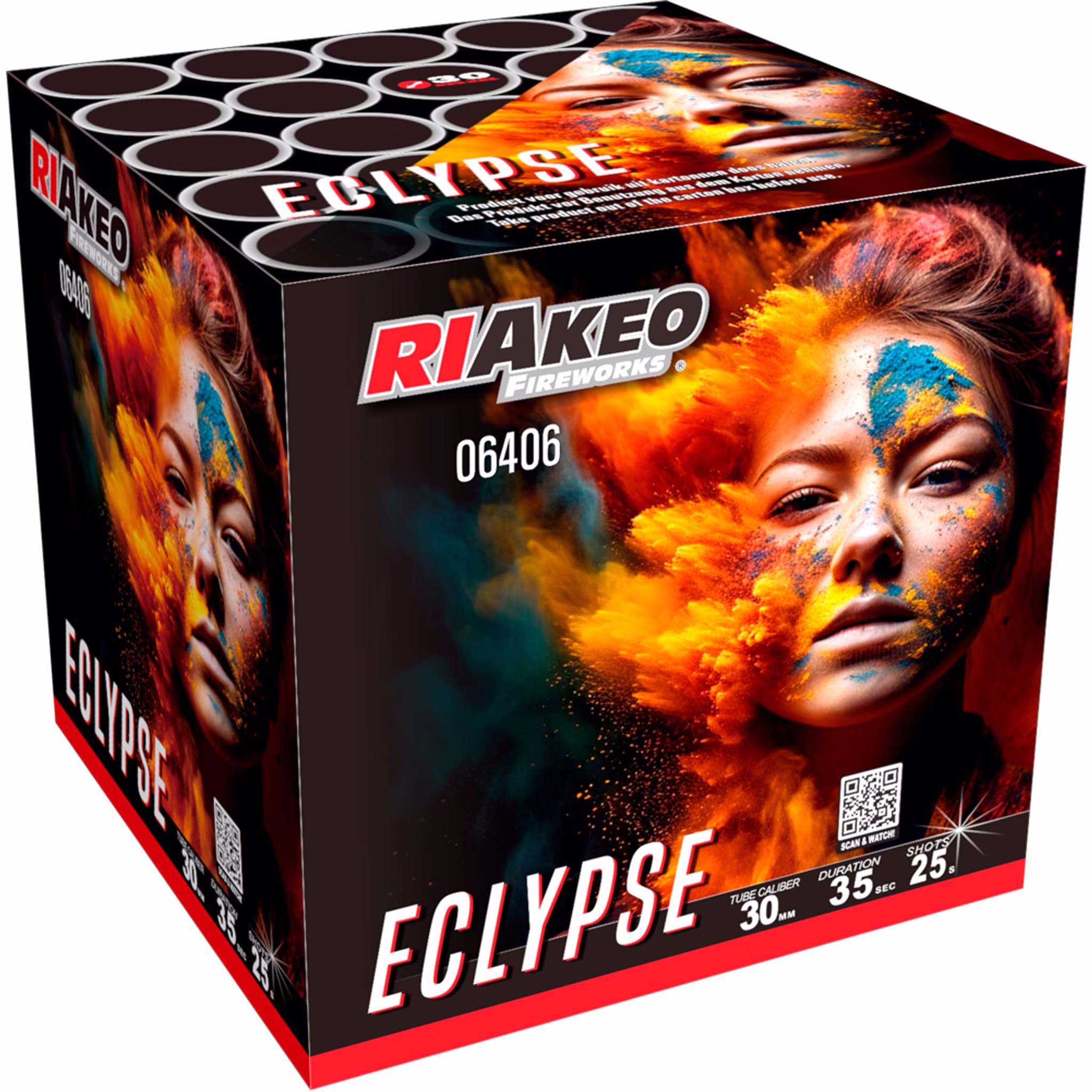 Eclypse Feuerwerk Batterie 35 Sek. von Riakeo für Silvester oder Geburtstagsfeuerwerk