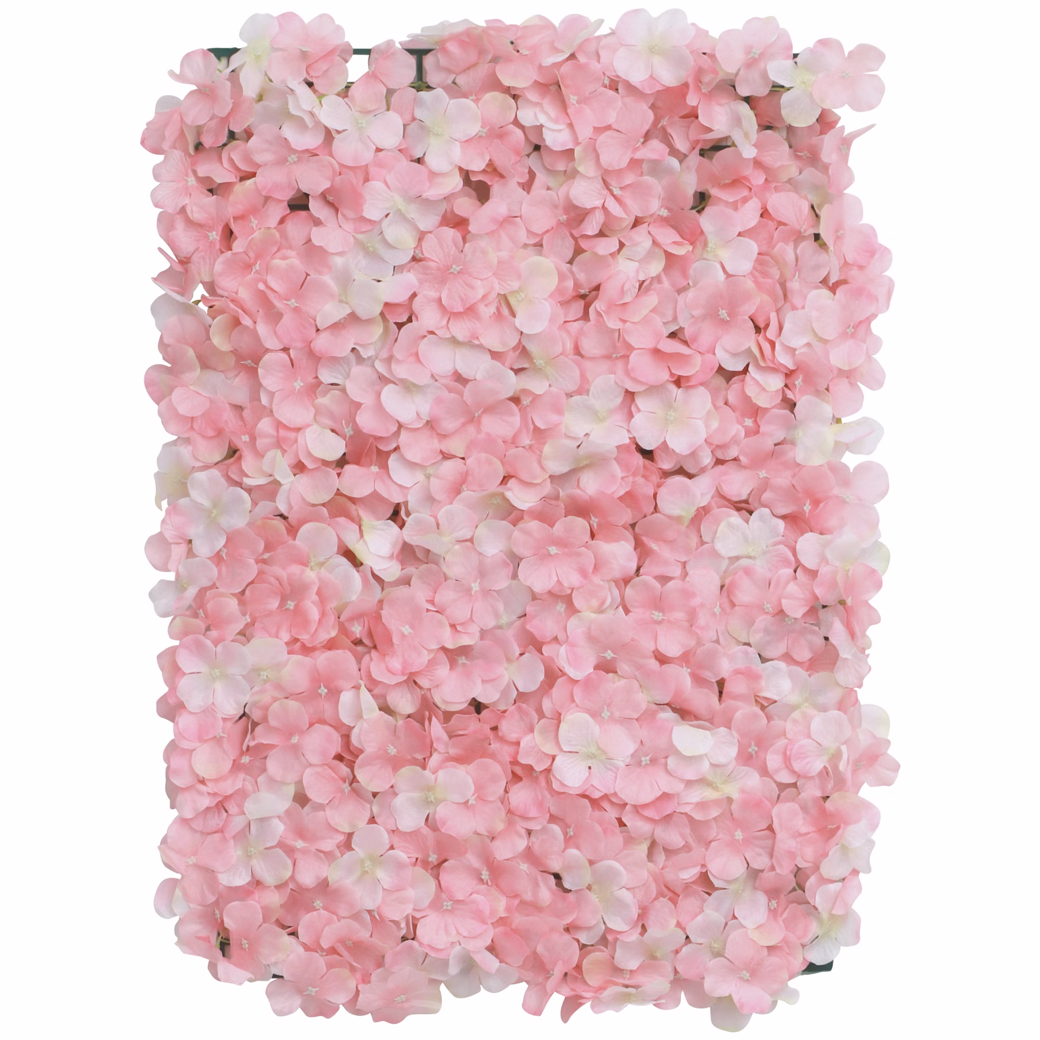 Blumenpaneel rosa Hortensien 60 x 40 cm Wand-Deko Hochzeit Geburtstag Tischdeko Deko-Ideen Blumenwand Kunstblumen Bastelbedarf Rosa Hortensien-Blumenpaneel 60x40 cm aus Kunstblumen – dekorative Wanddeko für Hochzeit und Geburtstag.