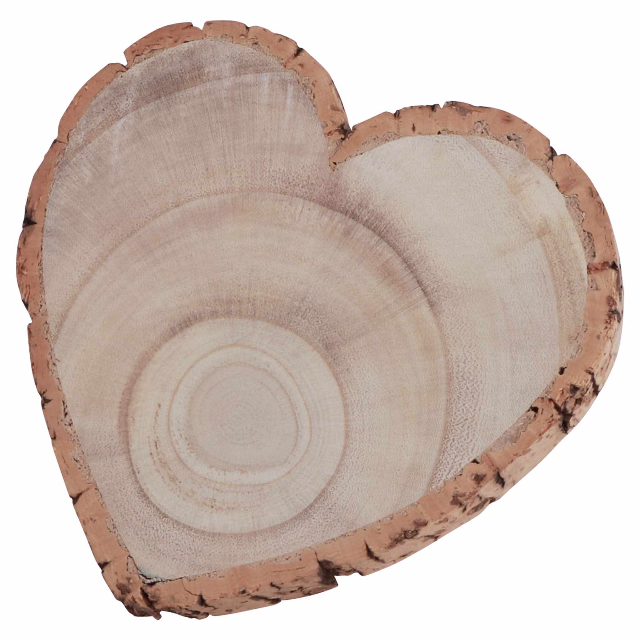 Baumscheibe Herzform Rustikales Holzherz 19 cm Tischdeko Hochzeit Geburtstag Vintage Dekoration Geburtstag Hochzeit Jubiläum Muttertag Deko-Ideen Herzförmige Baumscheibe aus Naturholz mit sichtbaren Jahresringen.