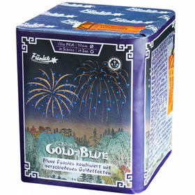 Gold-Blue Feuerwerk Batterie 13 Sek. von Funke für Silvester oder Geburtstagsfeuerwerk Gold-Blue Feuerwerk Batterie 13 Sek. von Funke für Silvester oder Geburtstagsfeuerwerk