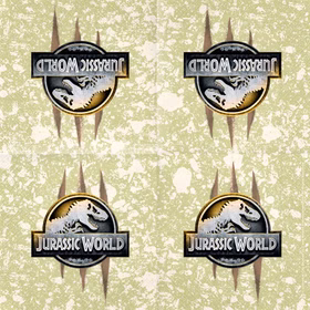 Jurassic World Party-Set Dinosaurier Party-Deko 34-Teile T-Rex Geburtstag Saurier Lizenz-Party-Zubehör gedeckter Tisch Tisch-Deko Mottoparty Kindergeburtstag Geburtstag Quadratische Serviette aufgeklappt mit hochwertigem Druck und Dino-Design.