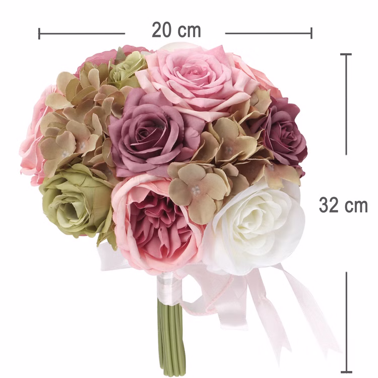 Künstlicher Blumenstrauß Fairy Pond Rosa Grün Lila 32 cm Hochzeitsdeko Blumenschmuck Blumen Party-Deko Frühlings-Deko Sommerstrauß Hochzeit Trauung Wohnen Ambiente Künstlicher Blumenstrauß mit Maßangaben: Länge 32 cm und Durchmesser 20 cm.