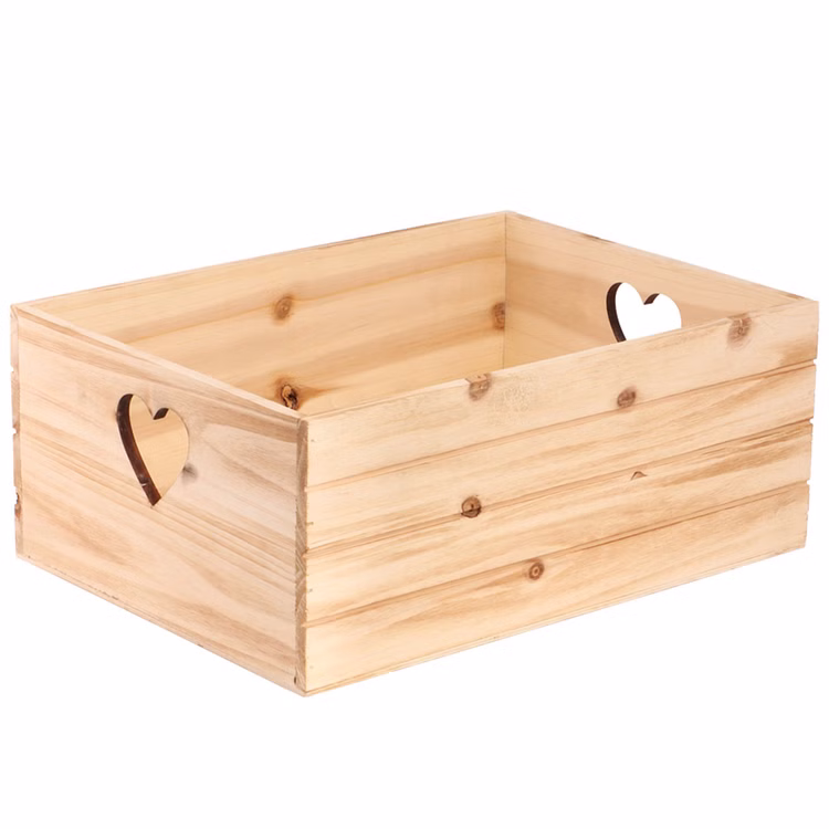 3er Set Holzkisten mit Herz 3 Größen Aufbewahrung Deko Geschenkbox Geschenkidee Hochzeit Geburtstag Basteln DIY-Geschenk Kisten zur Aufbewahrung Dekoration Deko-Kiste Große Holzkiste mit Herz-Ausschnitt aus naturbelassenem Holz für Aufbewahrung und Deko.
