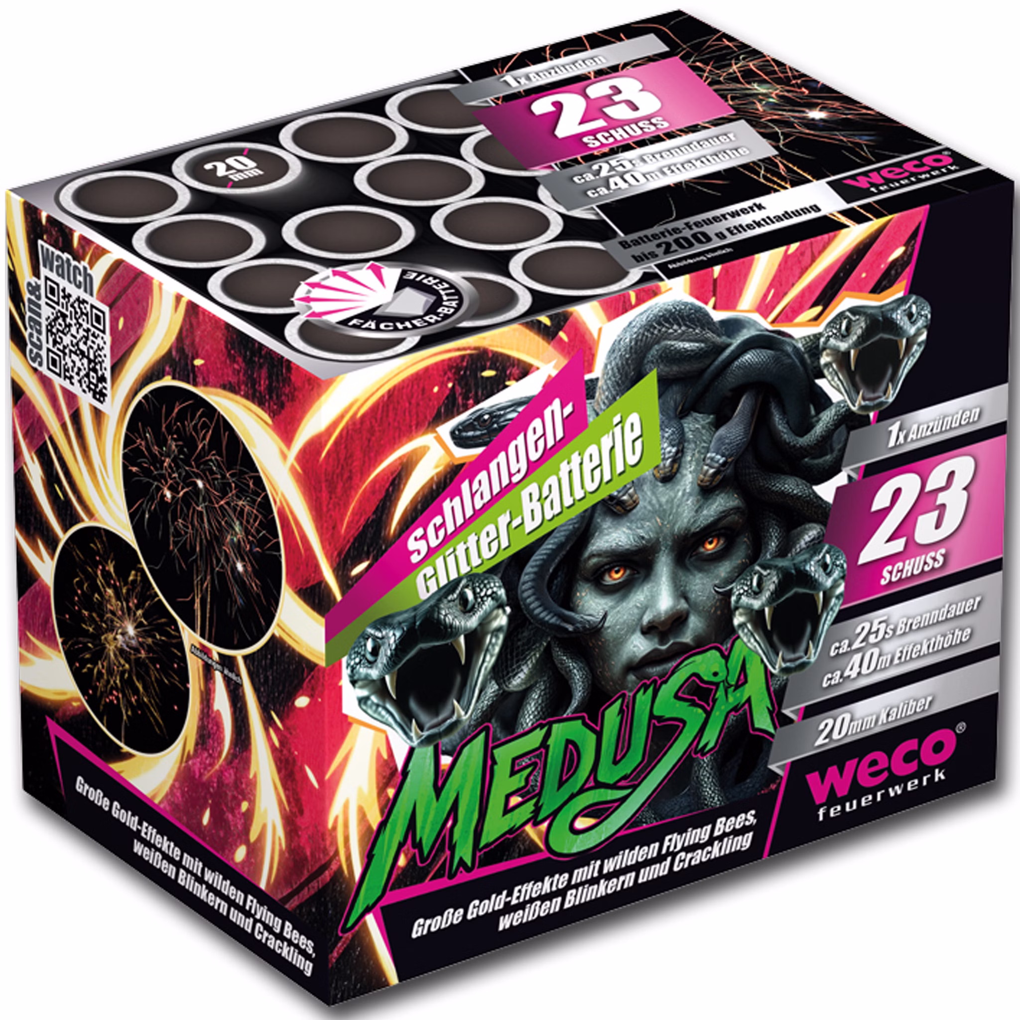 Medusa Batterie 25 Sek. von Weco für Silvester oder Geburtstagsfeuerwerk