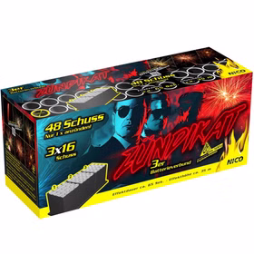 Zündikat Verbundfeuerwerk 65 Sek. von Nico Europe Silvesterfeuerwerk, Geburtstagsfeuerwerk Zündikat Verbundfeuerwerk 65 Sek. von Nico Europe Silvesterfeuerwerk, Geburtstagsfeuerwerk