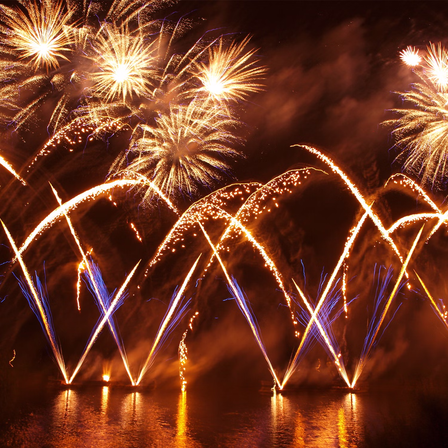 Feuerwerk Programm Drei mit 25 Feuerwerksbatterien 