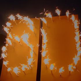 Lichterbild Brennende Zahlen Feuerwerk Feuerbild Feuerschrift Lichterbilder Geschenkidee Geburtstag Goldene Hochzeit Jubiläum 