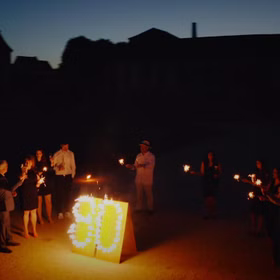 Lichterbild Brennende Zahlen Feuerwerk Feuerbild Feuerschrift Lichterbilder Geschenkidee Geburtstag Goldene Hochzeit Jubiläum 