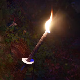 10 Wachsfackeln 75 Min. Brenndauer Fackelwanderung Fackel Lagerfeuer Wachsfackel Tuchfackel Garten-Party Grillparty
