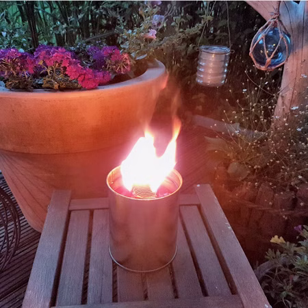 Fackeltopf 5 h Brennzeit gr. Flamme Partyfeuer Gartenfackel Fackel Topf Deko Fackeltopf 5 h Brennzeit gr. Flamme Partyfeuer Gartenfackel Fackel Topf Deko