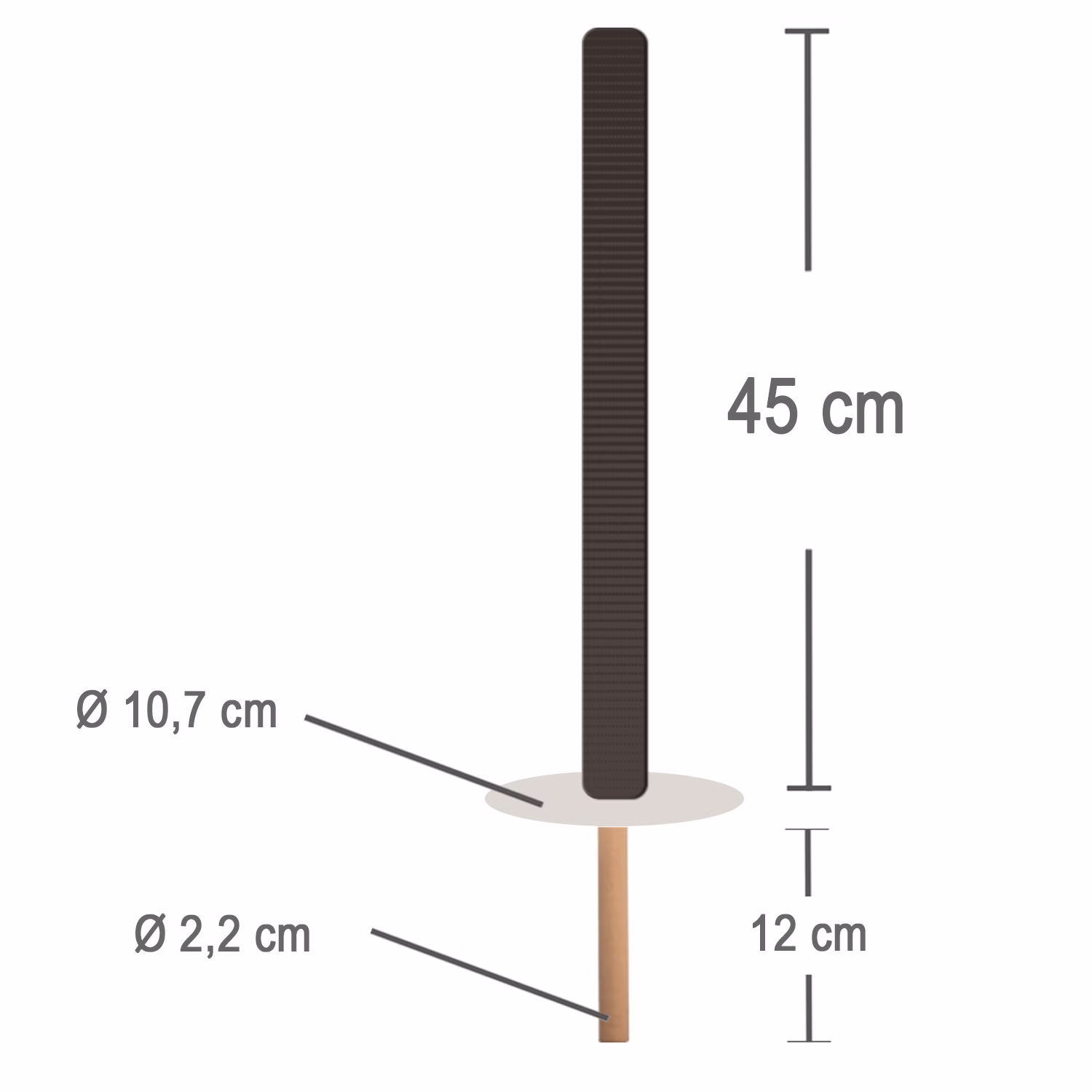 Wachsfackel 75 Min. Brenndauer Fackel 45 cm lang Wanderung Fackelumzug Tuchfackel Fackelwanderung Gartenfeuer Party Deko 