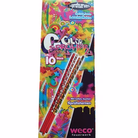 Color Sprüher Zauberlichter Funkensprüher Kinderfeuerwerk Vorderseite der Verpackung