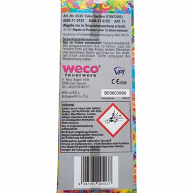 Color Sprüher Zauberlichter Funkensprüher Kinderfeuerwerk Rückseite der Verpackung