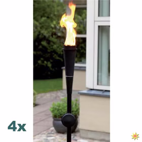 4 Gartenfackeln Set Lampen Öl 4 Gartenfackeln Set Lampen Öl