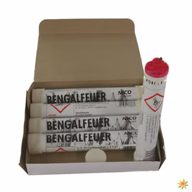 Bengalfeuer Weiß Blinkend, Bengalo 5er Pack von Nico