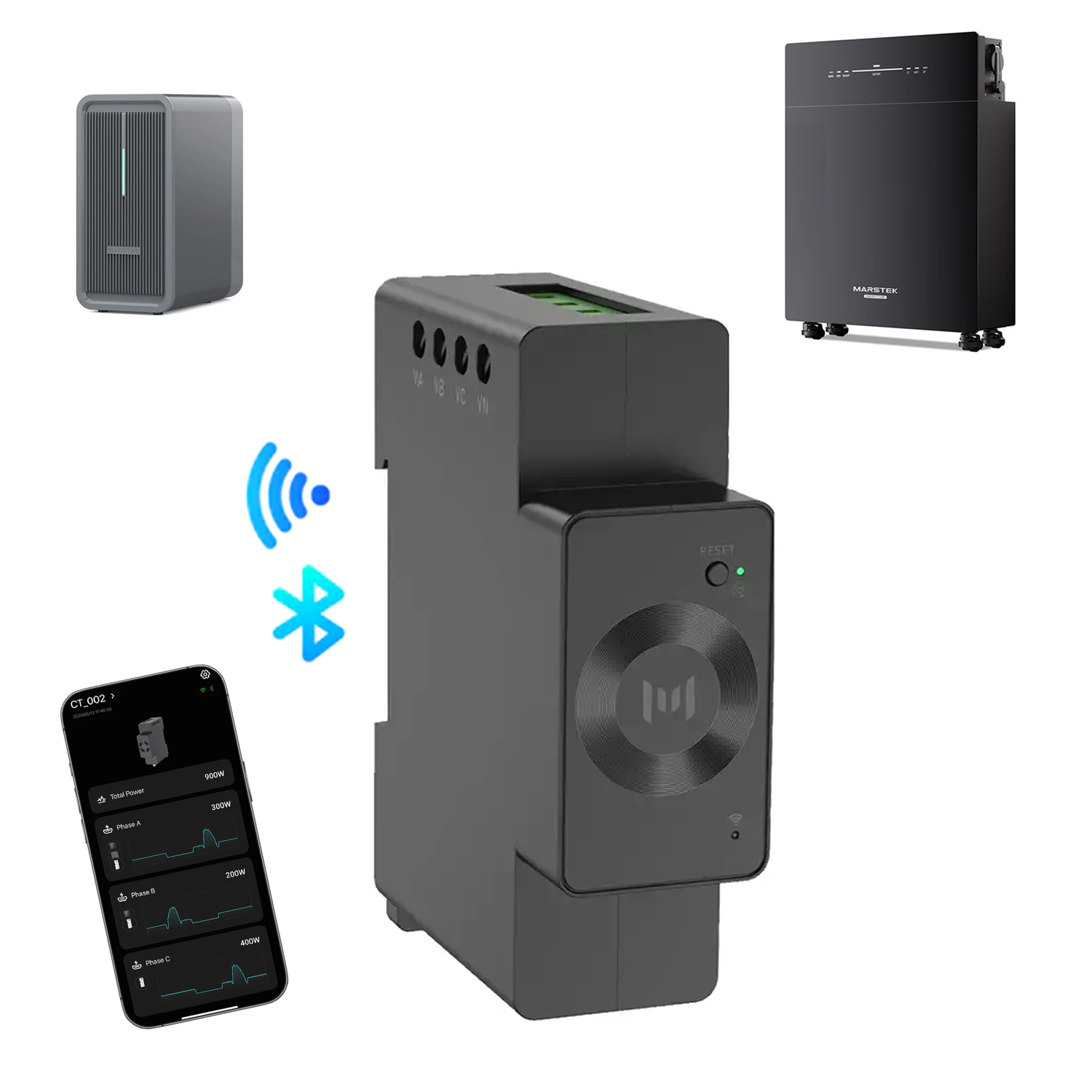 Marstek Stromzähler 0% MwSt Marstek Jupiter C CT002 3-Phasen Smart Meter – Mit WLAN, Bluetooth, PV-ready, 0% MwSt. – Für Ein- & Dreiphasenanlagen Marstek Stromzähler 0% MwSt Marstek Jupiter C CT002 3-Phasen Smart Meter – Mit WLAN, Bluetooth, PV-ready, 0% MwSt. – Für Ein- & Dreiphasenanlagen