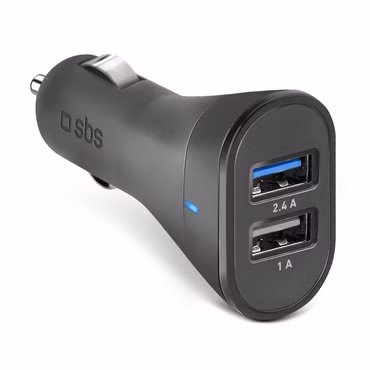 SBS KFZ-Ladegerät 12W 2x USB-A 2,4A schwarz