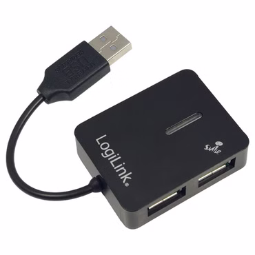 LogiLink USB 2.0-Hub 4-Port schwarz Smile
