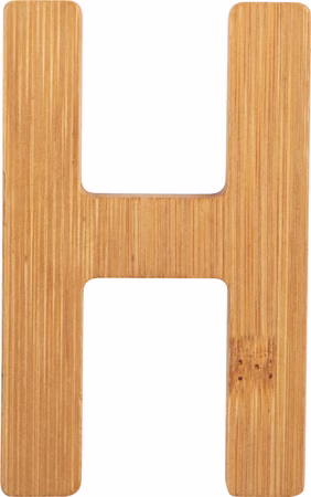 ABC Buchstaben Bambus H