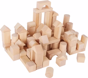Holzbausteine Natur 100er-Pack im Beutel