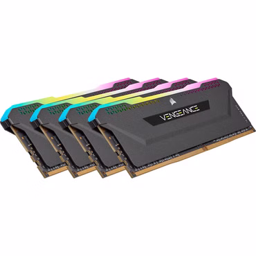 DIMM 32 GB DDR4-3600 (4x 8 GB) Quad-Kit (schwarz, CMH32GX4M4D3600C18, Vengeance RGB PRO SL, INTEL XMP)