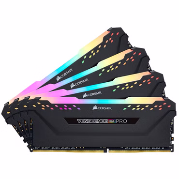 DIMM 32 GB DDR4-3600 (4x 8 GB) Quad-Kit (schwarz, CMW32GX4M4C3600C18, Vengeance RGB PRO, INTEL XMP)