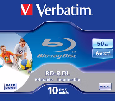 BD-R 50 GB (6fach, 10 Stück, bedruckbar, Retail)