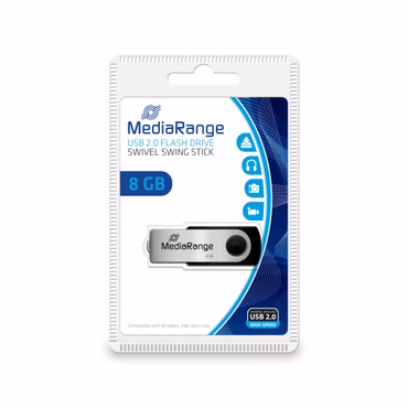 Flexi-Drive 8 GB (schwarz/silber, USB-A 2.0)