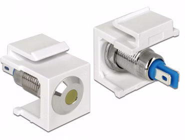 Keystone LED gelb 6 V flach (weiß, für Keystone Halterungen mit 19,2x14,9 mm)