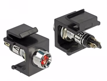 Keystone LED rot 6 V (schwarz, für Keystone Halterungen mit 19,2x14,9 mm)