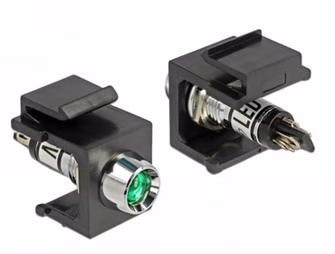 Keystone LED grün 6 V (schwarz, für Keystone Halterungen mit 19,2x14,9 mm)