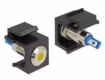 Keystone LED gelb 6 V flach (schwarz, für Keystone Halterungen mit 19,2x14,9 mm)