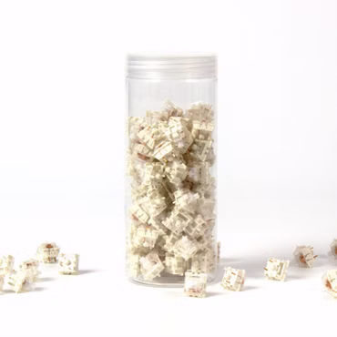 Gateron Silent White Switch-Set (weiß/transparent, 110 Stück)