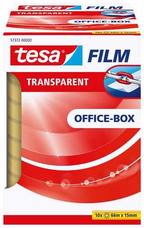 tesafilm transparent, 10 Rollen, 15mm, Office Box, Klebeband