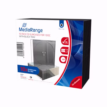 CD/DVD Slimcase Retail-Pack Single 10St, Schutzhülle