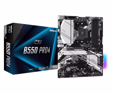 B550 Pro4 (schwarz/silber)